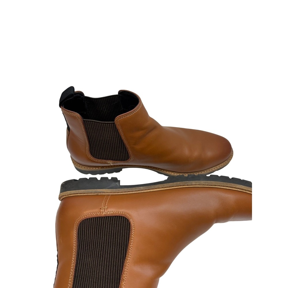 Cole Haan Grand OS Mens 11 M British Tan Leather Chelsea Boots C37590 Lug Sole - Picture 5 of 7